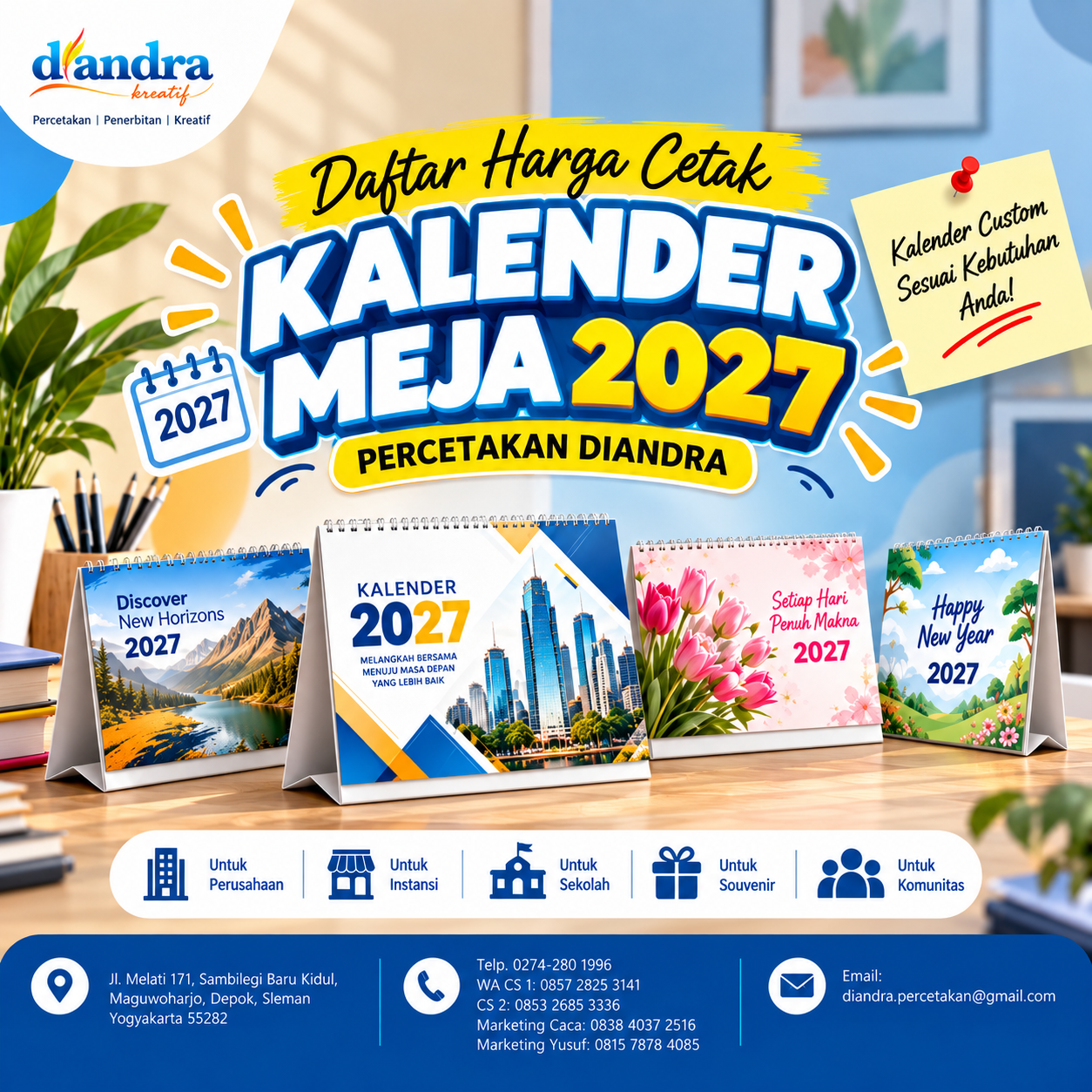 cetak kalender meja kotak 2027